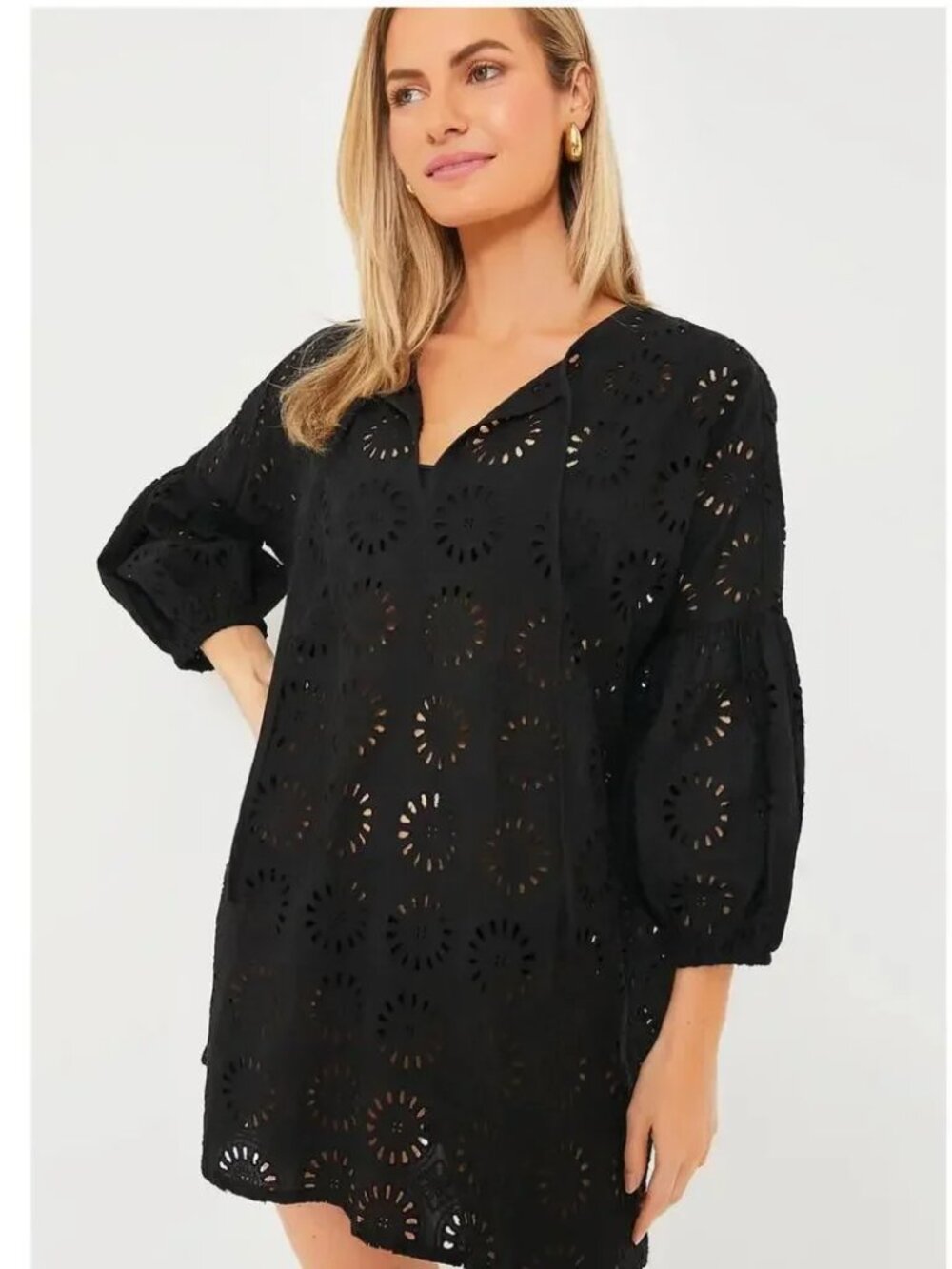 Tuckernuck Noir Eyelet Cleo Mini Coverup, XS, NWT
